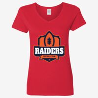 Ladies' Heavy Cotton™ V-Neck T-Shirt Thumbnail