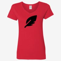 Ladies' Heavy Cotton™ V-Neck T-Shirt Thumbnail