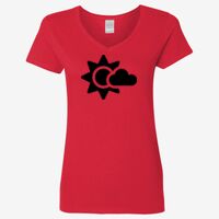 Ladies' Heavy Cotton™ V-Neck T-Shirt Thumbnail