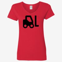 Ladies' Heavy Cotton™ V-Neck T-Shirt Thumbnail