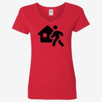 Ladies' Heavy Cotton™ V-Neck T-Shirt Thumbnail