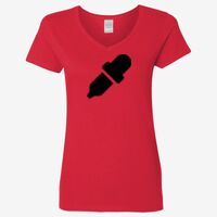 Ladies' Heavy Cotton™ V-Neck T-Shirt Thumbnail