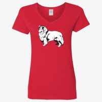 Ladies' Heavy Cotton™ V-Neck T-Shirt Thumbnail