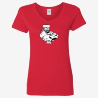 Ladies' Heavy Cotton™ V-Neck T-Shirt Thumbnail