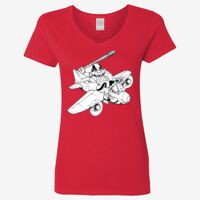 Ladies' Heavy Cotton™ V-Neck T-Shirt Thumbnail