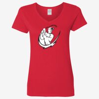 Ladies' Heavy Cotton™ V-Neck T-Shirt Thumbnail