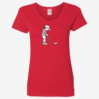 Ladies' Heavy Cotton™ V-Neck T-Shirt Thumbnail