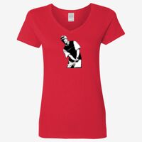 Ladies' Heavy Cotton™ V-Neck T-Shirt Thumbnail