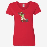 Ladies' Heavy Cotton™ V-Neck T-Shirt Thumbnail