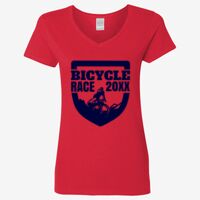 Ladies' Heavy Cotton™ V-Neck T-Shirt Thumbnail